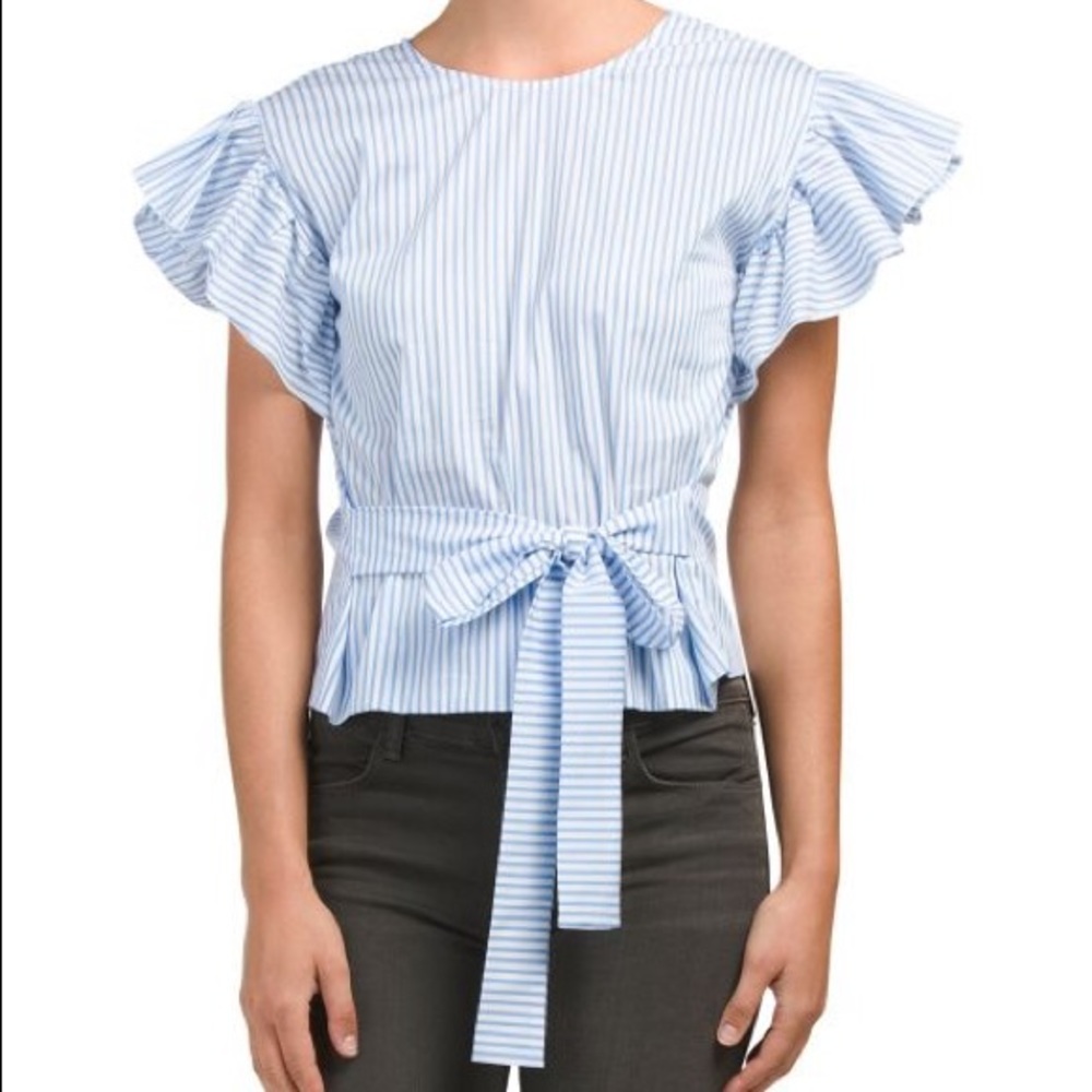 L Chepe Italy ruffle sleeve blouse